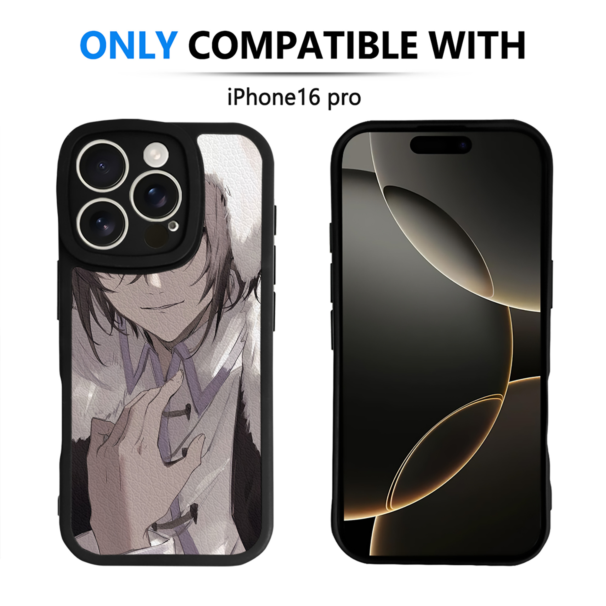 （画像用） 文豪ストレイドッグス Bungo Stray Dogs 【iPhone 16シリーズ対応】シリコンスマホケース（レザー調） 材質：シリコン